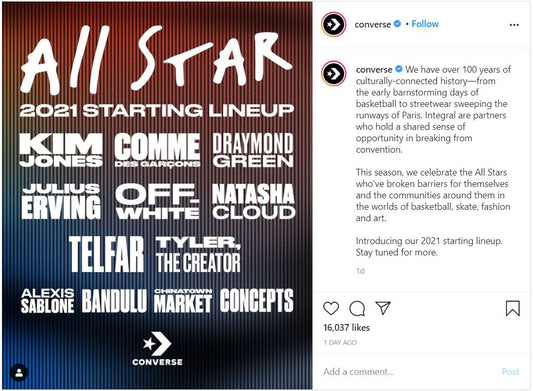 Converse colab line-up for 2021